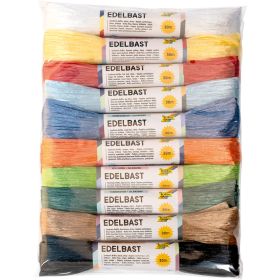 Edelbast Mix bunt, 10 Bündel à 30 m, farbig sortiert Edelbast Mix bunt, 10 Bündel à 30 m, farbig sortiert-image