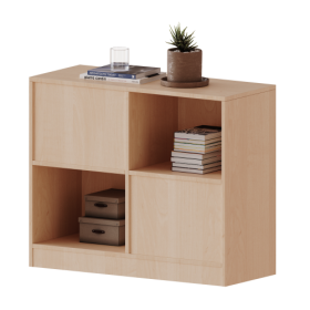 Raumteiler Regal, 2 Ordnerhöhen - Serie evo180 Breite 100 cm, Gesamthöhe 82 cm, 4 Fächer, wechselseitig angeordnet, mit Sockel (81 mm) Raumteiler Regal, 2 Ordnerhöhen - Serie evo180 Breite 100 cm, Gesamthöhe 82 cm, 4 Fächer, wechselseitig angeordnet, mit Sockel (81 mm)-image