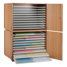 Bildertruhe mit 16 Auszugböden B/H/T: 111x166x81 cm-image