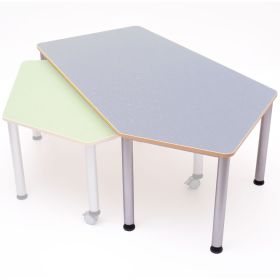 Fünfecktisch mit Linoleumplatte, groß, Höhe 41 cm - Farbe nach Wahl-image