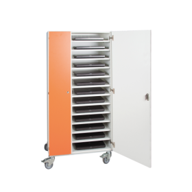 Notebookschrank mit 13 Fächern, fahrbar B/H/T: 80x150x50 cm-image