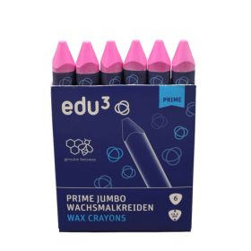 edu3 PRIME Jumbo Wachsmalkreide, 6 Stifte einer Farbe-image