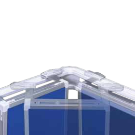 90° Kunststoffecke für Eckverbindungen Für die 2-Kanal Schiene MediaRail 2-image