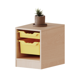 ErgoTray Regal, einreihig, 1 Ordnerhöhe - evo180 Serie Breite 36,1 cm, Gesamthöhe 46 cm, mit Sockel, 1 flache und 1 hohe ErgoTray Boxen ErgoTray Regal, einreihig, 1 Ordnerhöhe - evo180 Serie Breite 36,1 cm, Gesamthöhe 46 cm, mit Sockel, 1 flache und 1 hohe ErgoTray Boxen-image