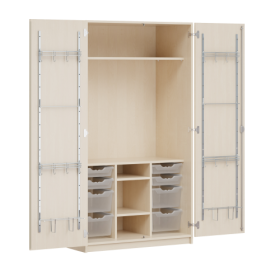 Zweitüriger Musikschrank MOFF 5, mit 8 ErgoTray-Boxen, 1 Einlegeboden B/H/T: 104,5x190x60 cm Zweitüriger Musikschrank MOFF 5, mit 8 ErgoTray-Boxen, 1 Einlegeboden B/H/T: 104,5x190x60 cm-image
