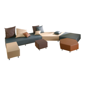 Wellness Oase Set 6 bestehend aus 6 Elementen und 7 Kissen, Bezug wählbar-image