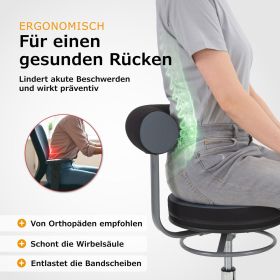 Sanus Gesundheitsstuhl Classic, mit starrer Lehne, SH 46-54 cm, Stoffbezug, Farbe nach Wahl-image