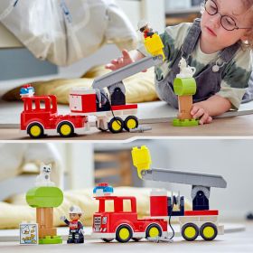 Duplo Löschauto mit Schlauch und Feuerwehrmann-image