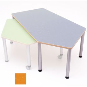 Fünfecktisch mit Linoleumplatte, groß, Höhe 53 cm - Farbe nach Wahl-image