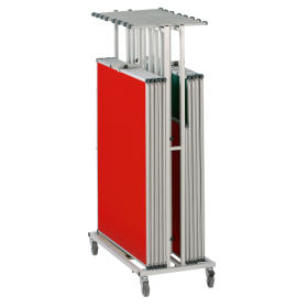 Stecktafel-Set, "Sparset", inkl. Stecktafelwagen 9x Tafel: 90x90 cm, 12x T-Fuß-Stativ, 1x Stecktafelwagen-image