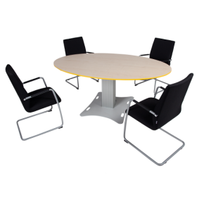 Freistehender Bürotisch B/T: 200x120 cm, elektrisch verstellbare Höhe (66-132 cm)-image