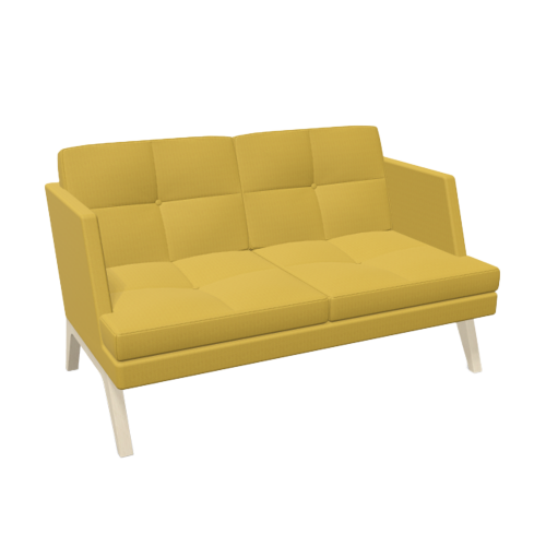 2er Sofa Ona mit Holzgestell & Seitenschale B/H/T: 141x84x85 cm-image