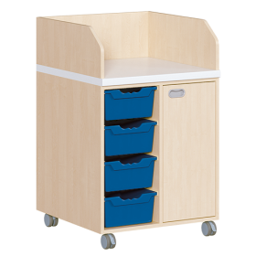 Wickelkommode, zweireihig, fahrbar Tür und 4 Boxen, B/H: 70,5x111,5 cm Wickelkommode, zweireihig, fahrbar Tür und 4 Boxen, B/H: 70,5x111,5 cm-image