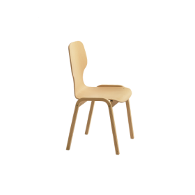 Stapelstuhl mit Schale "Barcelona" und Schichtholzgestell Sitzhöhe: 46 cm, Sitzschale Buche natur mit Vierfuß- Schichtholzgestell Stapelstuhl mit Schale "Barcelona" und Schichtholzgestell Sitzhöhe: 46 cm, Sitzschale Buche natur mit Vierfuß- Schichtholzgestell-image