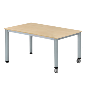 Rechtecktisch B/T: 140x70 cm, höhenverstellbar (58-72 cm), fahrbar Rechtecktisch B/T: 140x70 cm, höhenverstellbar (58-72 cm), fahrbar-image