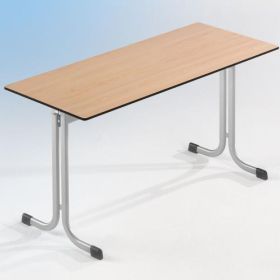 Zweier-Schülertisch 130x55 cm MT50Z-V, mit Vollkern Tischplatte "Powersurf" B/H/T: 130x64x55 cm, Tischhöhe: 64 cm-image