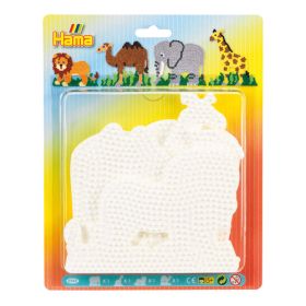 IMG100463_23845 Hama Stiftplatten Midi Elefant, Giraffe, Löwe, Kamel (4er Set) 15 cm-image