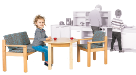 Sessel mit Armlehne und Polsterauflage B/H/T: 40x60x40, SH=34 cm-image