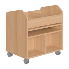 Bastelwagen "Kreativbasti 1", fahrbarer Kreativwagen B/H/T: 70,5x74,3x50 cm, Bastelwagen mit 7 Fächern für Papier und Bastelmaterial-image