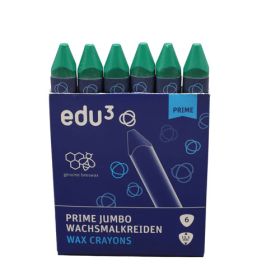 edu3 PRIME Jumbo Wachsmalkreide, 6 Stifte einer Farbe-image