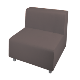 Sofa mit Lehne, Stoffbezug, Sitzhöhe 43 cm als 1-Sitzer, B/H/T: 70x73x72 cm, Stoff schwer entflammbar-image