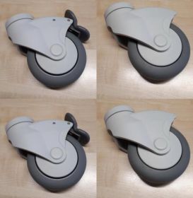 Designrolle 100mm Durchmesser, Bauhöhe 140mm, 4 Rollen 1 Satz Rollen für diverse Möbel-image