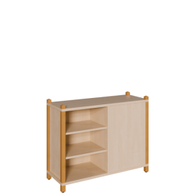 Stollen-Regal, Raumteilerregal mit Mittelwand wechselseitig offen B/T: 106x40 cm, in verschiedenen Höhen, mit Mittelwand, 2 bis 6 Fächer-image