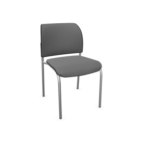 Stuhl ANABELLE mit Sitz- und Rückenpolsterung B/H/T 48x79x54 cm, mit 4-Fußgestell, ohne Armlehne, Gestellfarbe schwarz, Stoffgruppe C1/C2 (Standard)-image