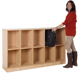 Offenes Regal mit 10 Fächern & Mittelwänden B/H/T 162x98x40 cm-image