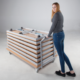 Transportwagen für Klapptische, fahrbar Maße werden an die Tischgröße angepasst-image