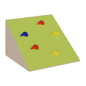 Aufgang Felsen mit Linoleum-Deckplatte B/H/T: 70x46x70 cm, stark geneigte Ebene, zu Linoleum-Podesten passend mit 5 Klettergriffen-image