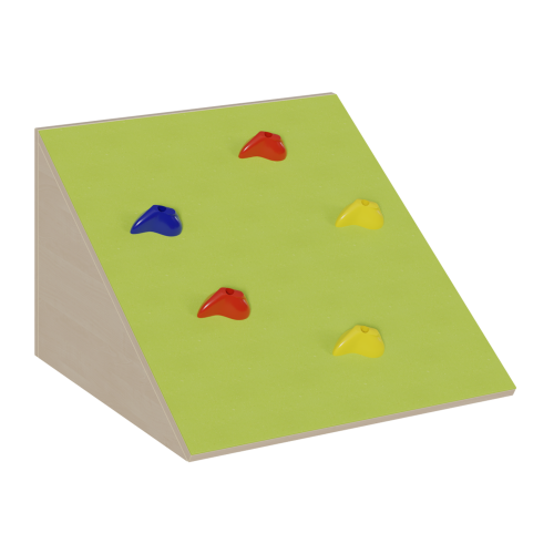 Aufgang Felsen mit Linoleum-Deckplatte B/H/T: 70x46x70 cm, stark geneigte Ebene, zu Linoleum-Podesten passend mit 5 Klettergriffen-image