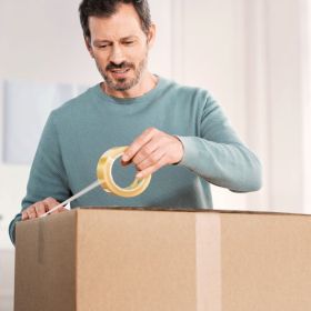 IMG100508_23818 Paketband Plastik Bio transparent, tesa für Kartons bis 20kg (66mx50mm)-image