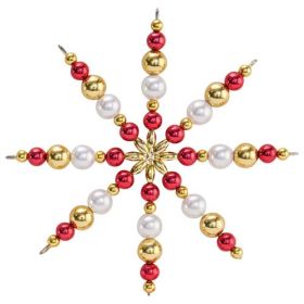 IMG78378_3868 Perlensterne Bastelset für 5 Sterne, Rot-Gold-image