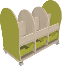 Leseratte Midi mit 6 offenen Fächern und 3 Ergo Tray Boxen C2 Mit 3 x Ergo Tray Boxen C2-image