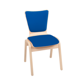 Stapelstuhl LEONARDO mit Schichtholzgestell Sitzhöhe: 46 cm, mit Vierfuß Schichtholzgestell, Sitzschale Buche natur mit Sitz- und Rückenpolster Stapelstuhl LEONARDO mit Schichtholzgestell Sitzhöhe: 46 cm, mit Vierfuß Schichtholzgestell, Sitzschale Buche natur mit Sitz- und Rückenpolster-image