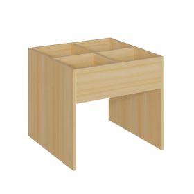 Büchertrog mit Seitenwangen mit 4 Fächern, B/H/T: 70x64x70 cm-image