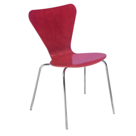 Stuhl Julia mit 4-Fuß-Gestell und Stapelschutz B/H/T: 44x80x53 cm, Sitzhöhe: 48 cm Stuhl Julia mit 4-Fuß-Gestell und Stapelschutz B/H/T: 44x80x53 cm, Sitzhöhe: 48 cm-image