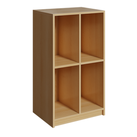 Schultaschenregal mit 4 Fächern B/H/T: 62x109x45 cm, 2reihig mit 2 Fächern übereinander-image