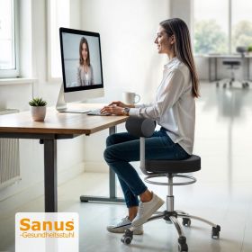 Sanus Gesundheitsstuhl Classic, mit starrer Lehne, SH 46-54 cm, Stoffbezug, Farbe nach Wahl-image