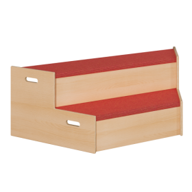 Spielpodest "Stufenpodest Trapez", mit Teppichbelag B/H/T: 136/70x48x40 cm, Podest als stabile Multiplexkonstruktion-image