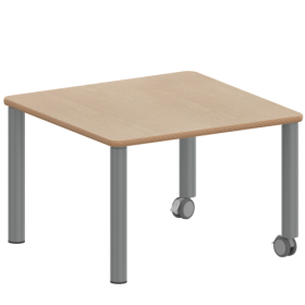 Tisch ZALOTTI mit Schichtstoff-Belag Quadrattische, Maße B/T: 80x80 bzw. 60x60 cm, Höhen 25…76 cm, Stahlrohrbeine Ø 60 mm, Fußvariante: fahrbar Tisch ZALOTTI mit Schichtstoff-Belag Quadrattische, Maße B/T: 80x80 bzw. 60x60 cm, Höhen 25…76 cm, Stahlrohrbeine Ø 60 mm, Fußvariante: fahrbar-image