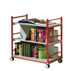 Bücherwagen mit 3 Ebenen, fahrbar B/H/T: 90x90x50 cm Bücherwagen mit 3 Ebenen, fahrbar B/H/T: 90x90x50 cm-image