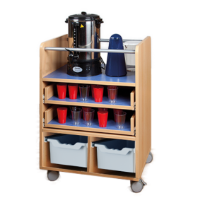 Mobile Servicestation B/H/T: 70,3x90x50 cm, 2 Böden als Vollauszüge, 2 ErgoTray-Boxen-image