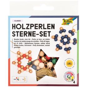 IMG101355_27935 Holzperlen Sterne-Set classic, 160 Perlen-image