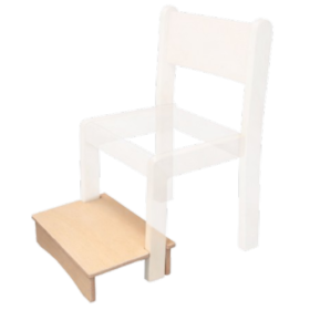 Fußbank-Set für Stuhl TIM31 zweiteiliges Fußbank-Set zur Reduzierung der Sitzhöhe von TIM31-Stühlen, mit Fixierung am Stuhl-image