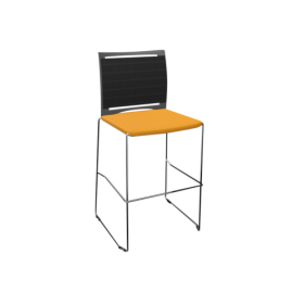 Barhocker Diane mit Sitzpolster und Netzrücken B/H/T: 58x111x54 cm, mit Kufengestell Barhocker Diane mit Sitzpolster und Netzrücken B/H/T: 58x111x54 cm, mit Kufengestell-image