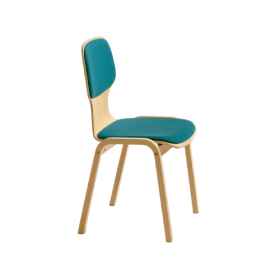 Stapelstuhl mit Schale "London" und Schichtholzgestell Sitzschale Buche natur mit Vierfuß- Schichtholzgestell Stapelstuhl mit Schale "London" und Schichtholzgestell Sitzschale Buche natur mit Vierfuß- Schichtholzgestell-image