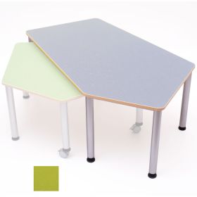 Fünfecktisch mit Linoleumplatte, groß, Höhe 46 cm - Farbe nach Wahl-image