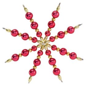 IMG78378_3864 Perlensterne Bastelset für 5 Sterne, Rot-Gold-image